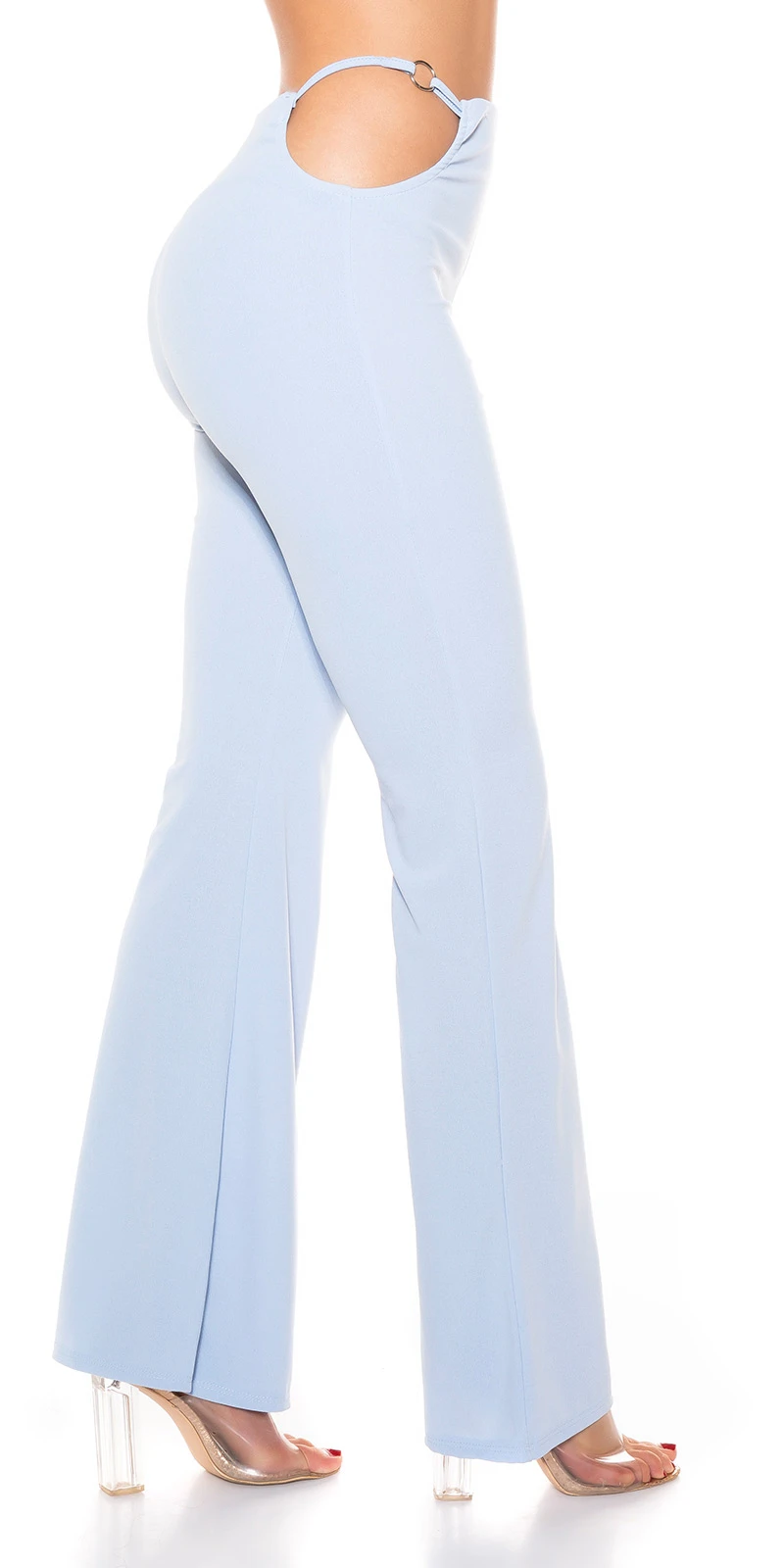 Uni High Waist Hose mit sexy Hüft Cutout Uni High Waist Hose mit sexy Hüft Cutout