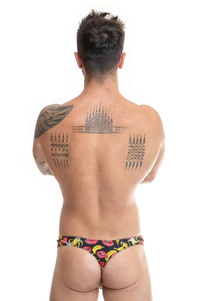 Herren String mit Kussmund und Bananen von Anais for Men