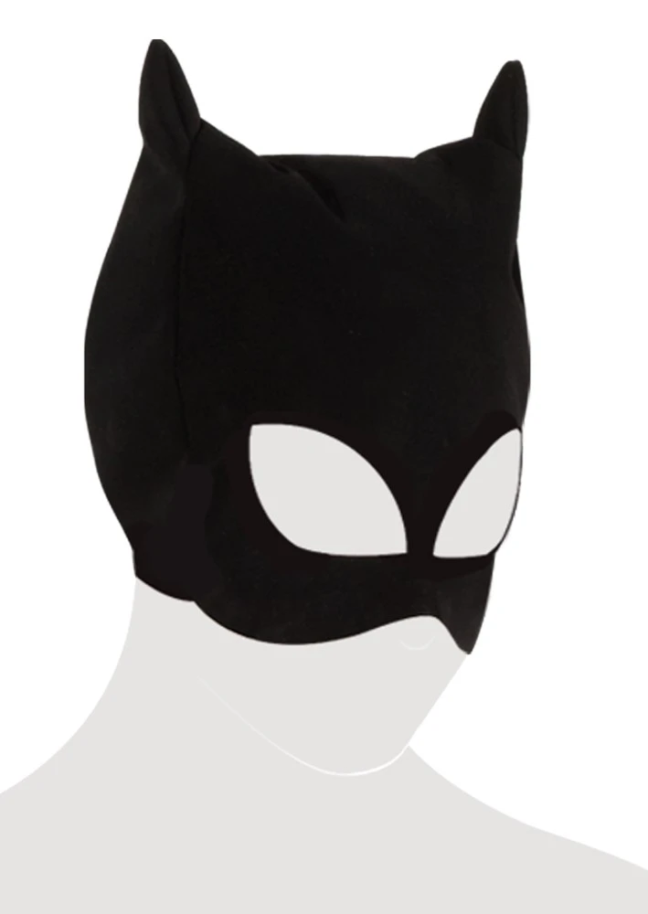 Kopfmaske von Bad Kitty in samtiger Nubuklederoptik in schwarz.