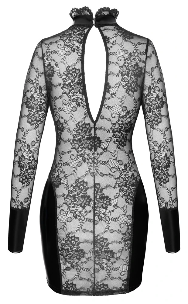 Noir Kleid Kragen S