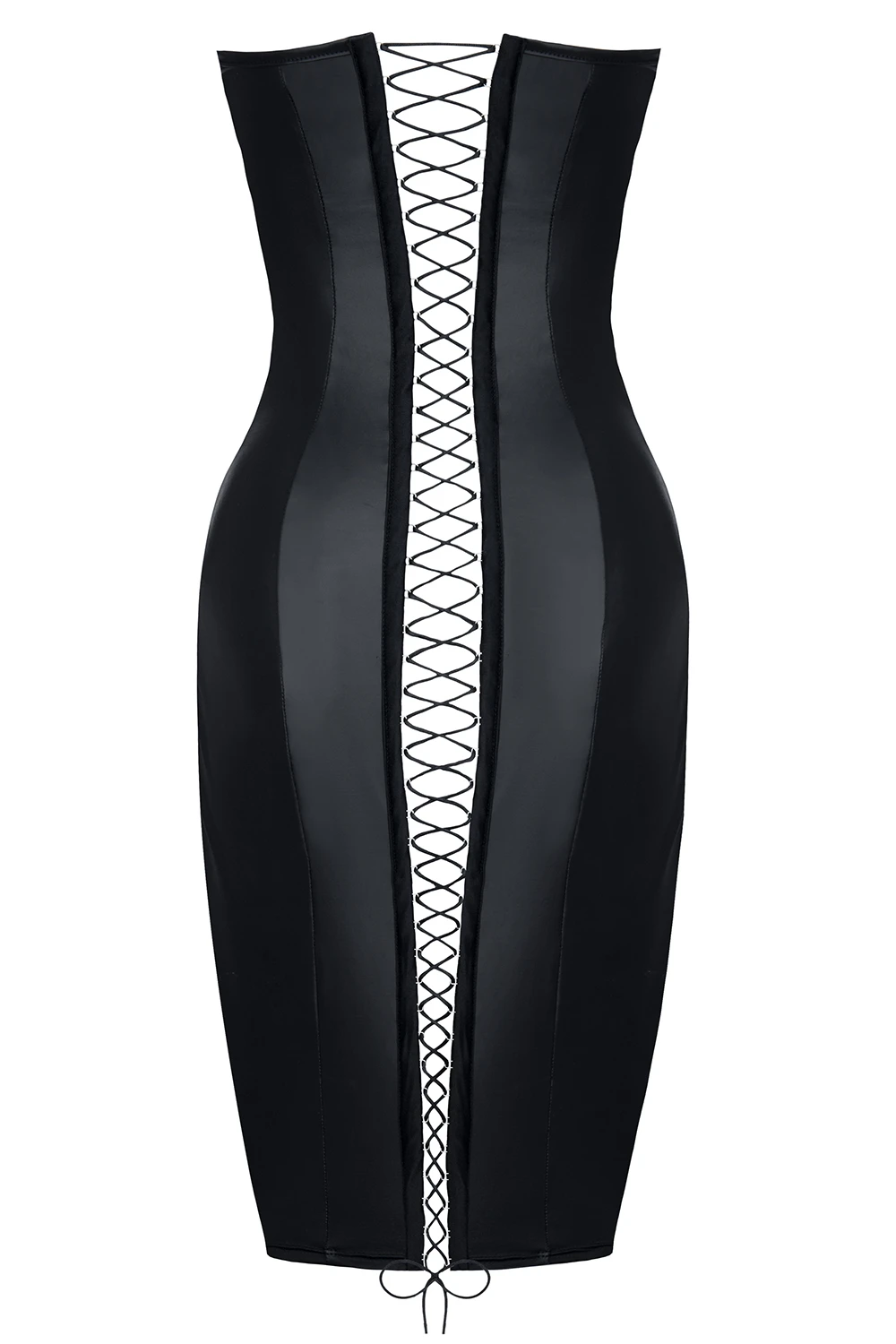 Wet-Look Bandeau Kleid Wet-Look Bandeau Kleid