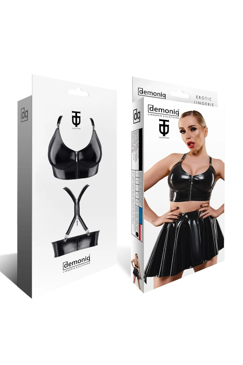 Crop Damen-Top TDEike001 mit Reißverschluss von Demoniq Crop Damen-Top TDEike001 mit Reißverschluss von Demoniq