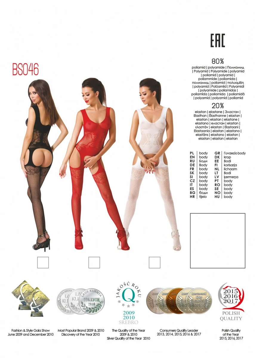Dehnbarer ouvert Bodystocking BS046 von Passion