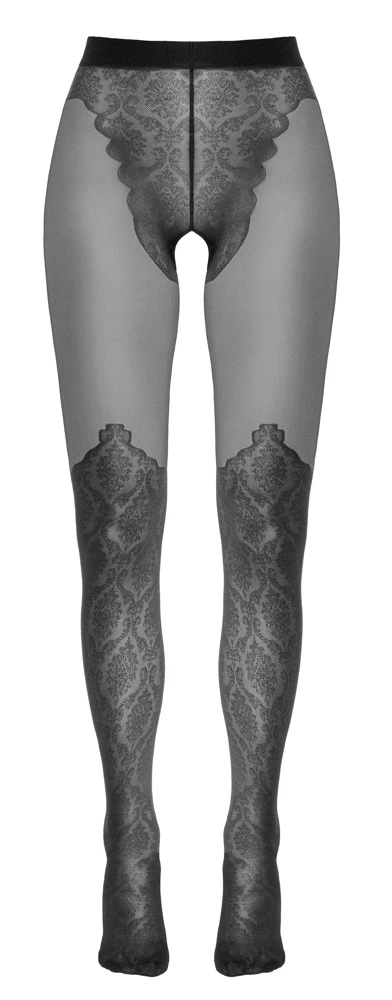 Cottelli Verlockende Spitzenoptik: Die Ouvert-Strumpfhose im verführerischen Overknee-Look Cottelli Verlockende Spitzenoptik: Die Ouvert-Strumpfhose im verführerischen Overknee-Look