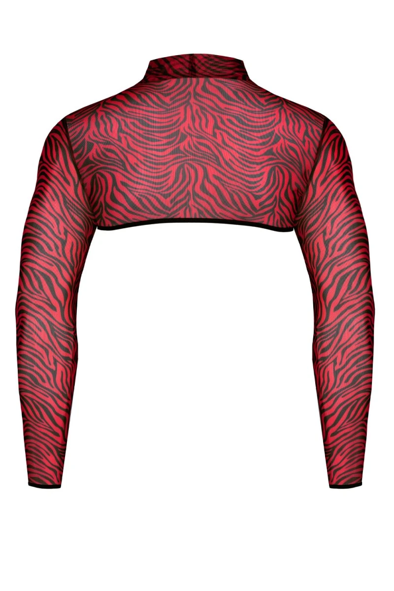 Herren Crop Top RELeonel001 mit Zebramuster von Regnes Fetish Planet