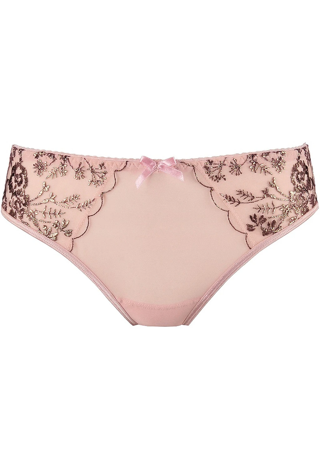 Axami zarter rosafarbener Slip mit goldener Verzierung Axami zarter rosafarbener Slip mit goldener Verzierung