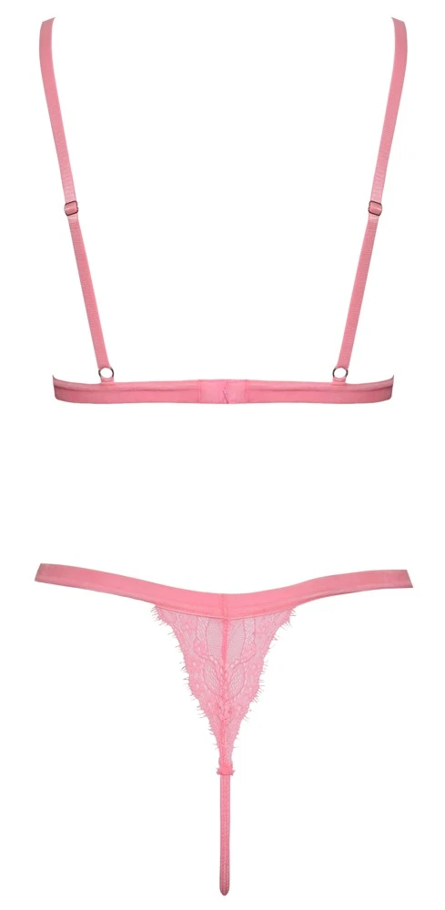 Knalliges Neonpink trifft zarte Wimpernspitze, verspieltes BH-Set von Cottelli FANTASY für sexy Komfort mit Stil