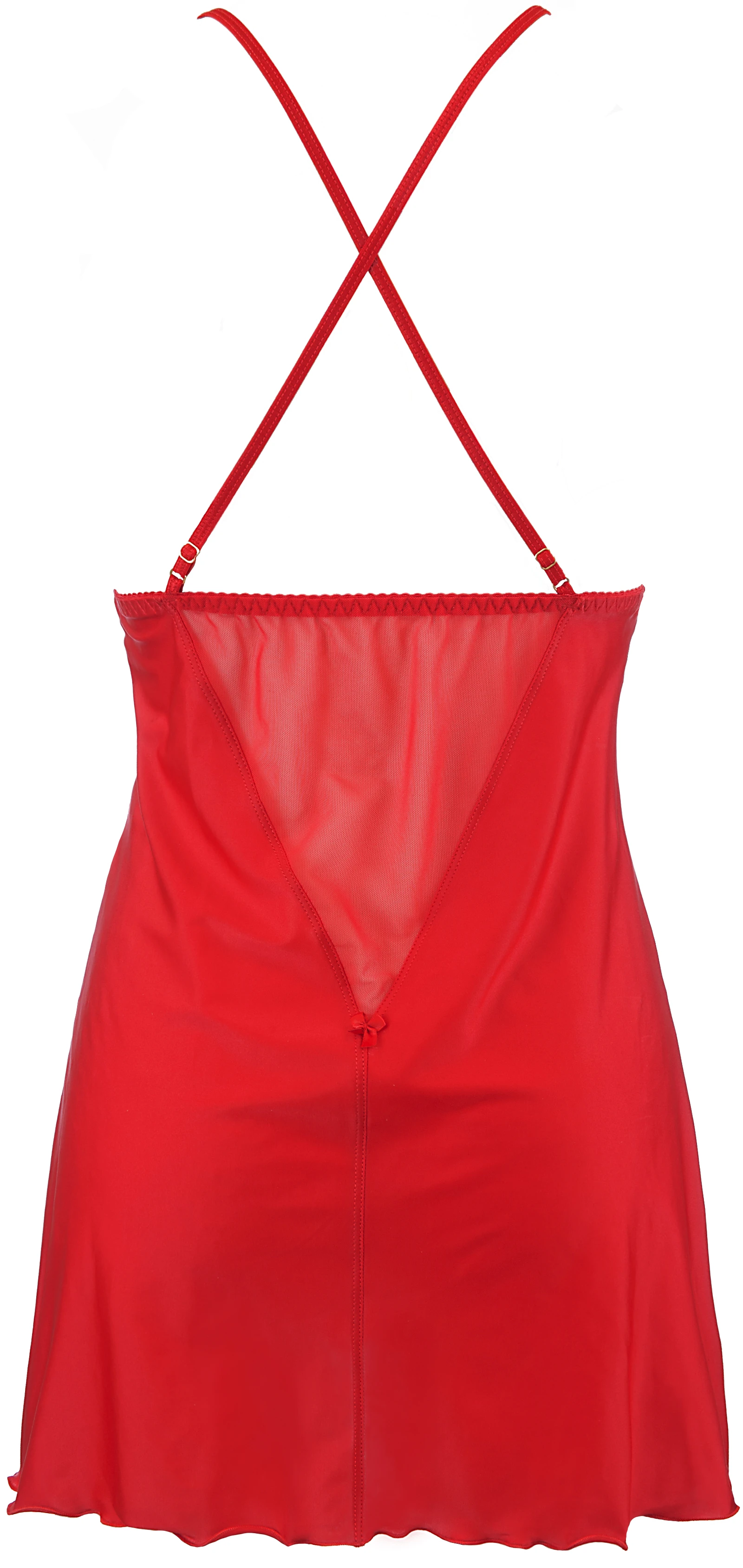 Axami romantisches Babydoll mit Streifen und Spitzeneinsätzen