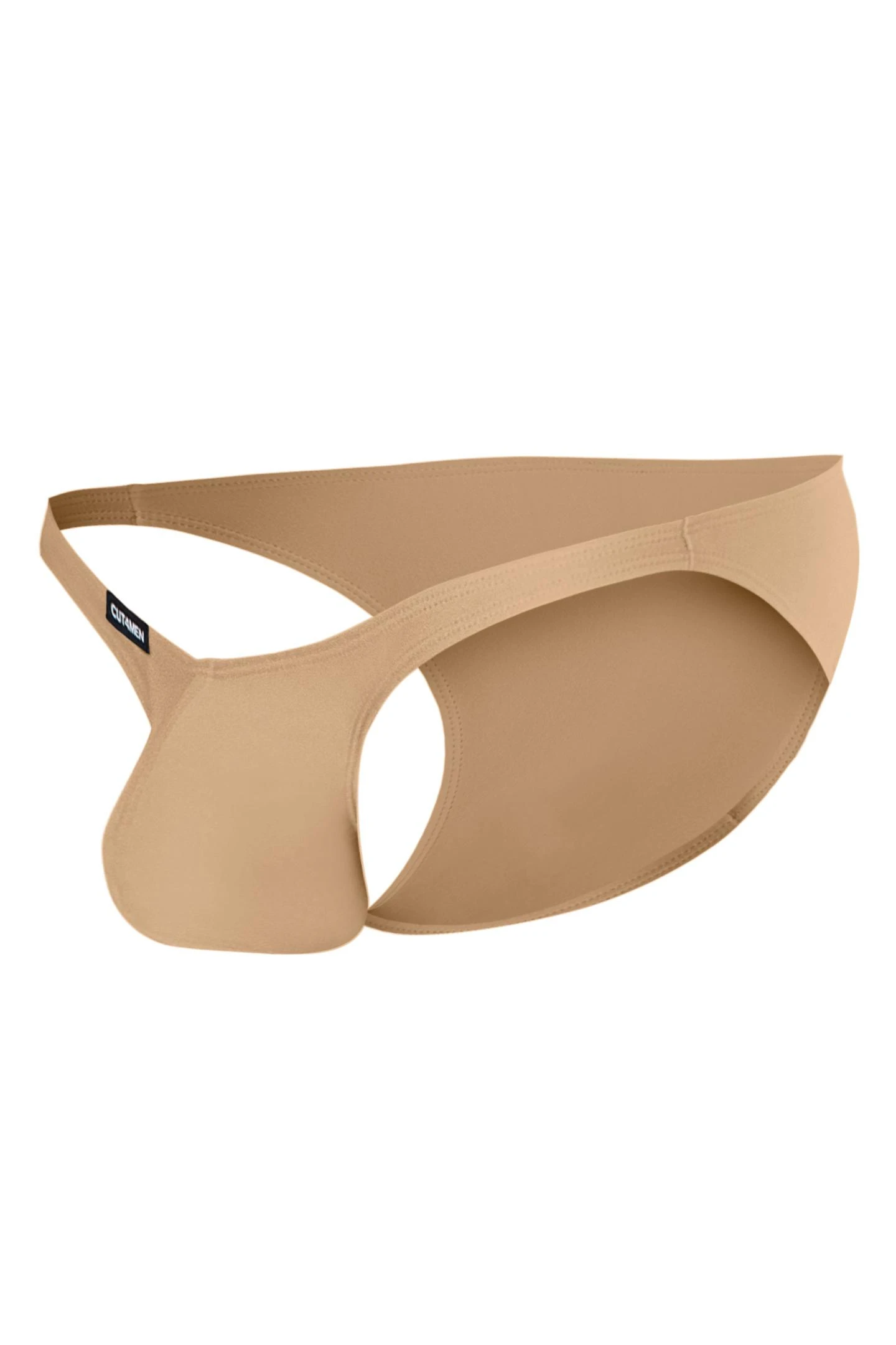 Sand goldener Low Rise Bulge Brief C4MSPXBUL01, Sportlich, formstark und komfortabel, Mikrofaser-Slip mit Logo von CUT4MEN