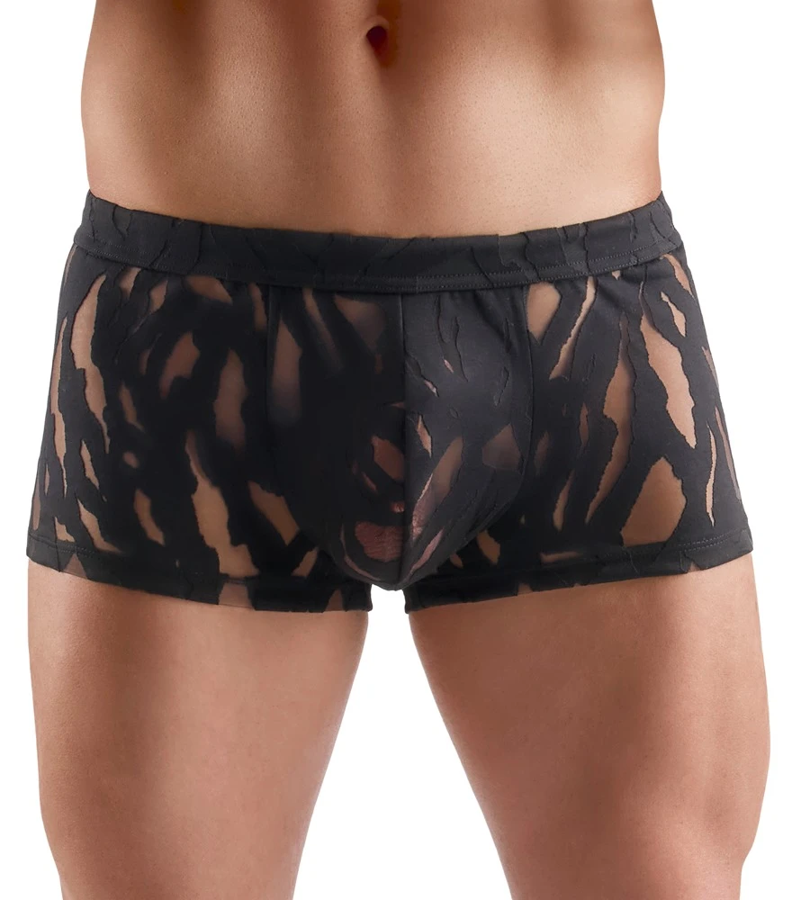 Betonende Pants in Ausbrenner-Optik schwarz transparent elastisch weich anschmiegsam stylisch mit hohem Tragekomfort von Svenjoyment