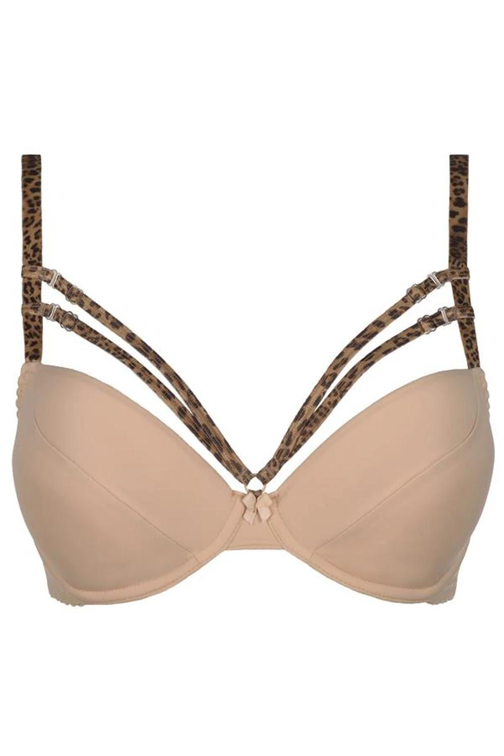 Axami räuberischen Panther-Muster Bügel PushUp BH beige