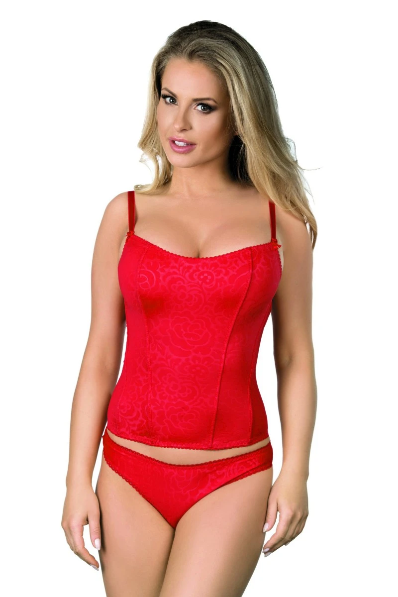 Rotes Gorset mit Slip