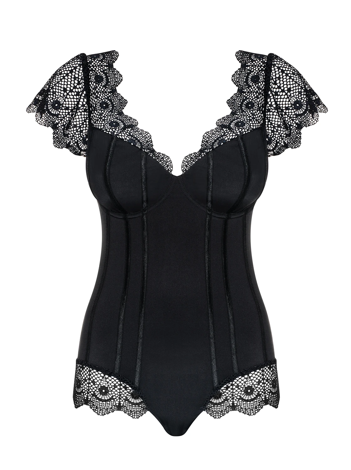 Femininer Teddy mit Schleife am Rücken Femininer Teddy mit Schleife am Rücken