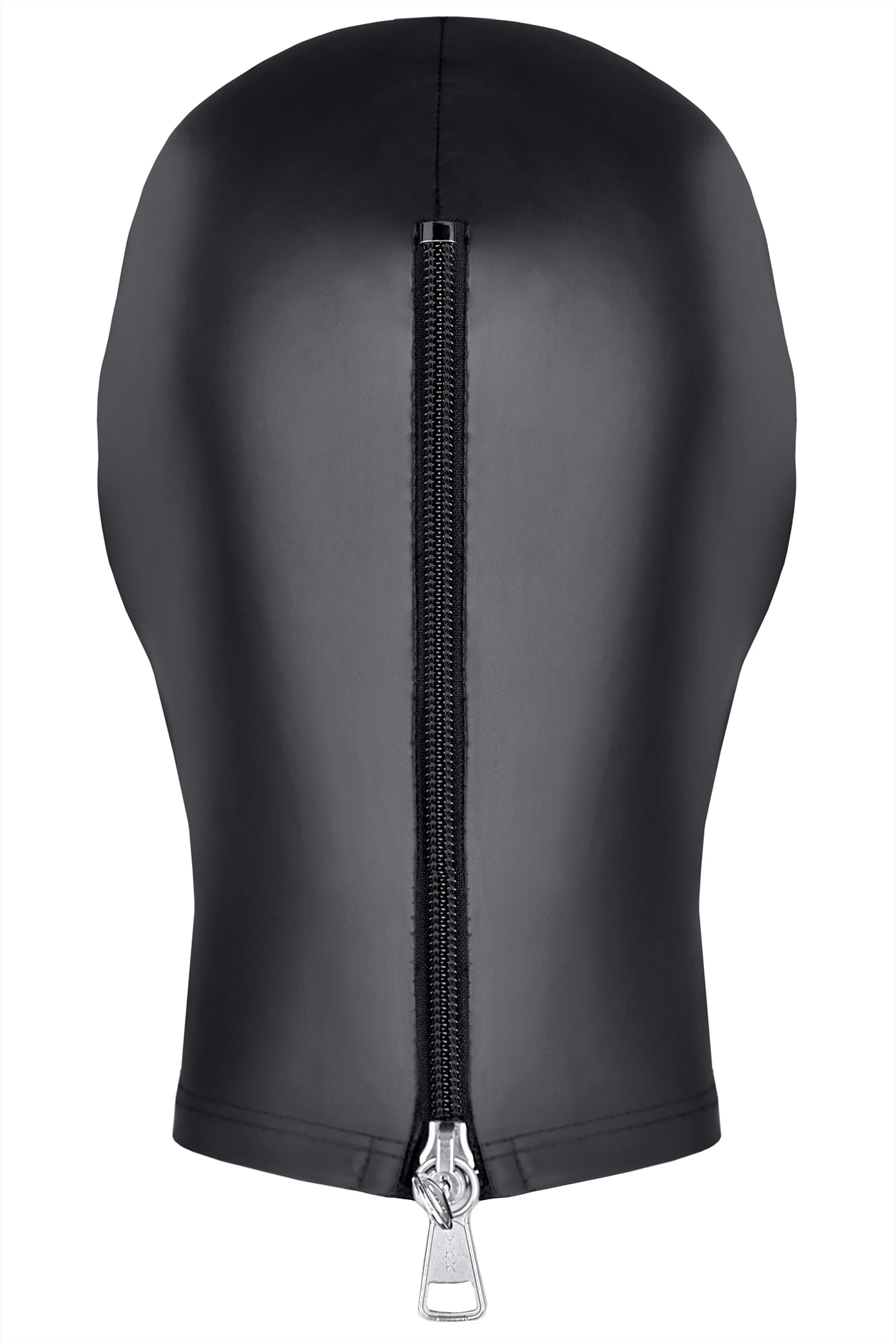 Bondage Maske TDMaskblack002 aus glänzendem Vinyl Fetisch von Demoniq mit Schloss