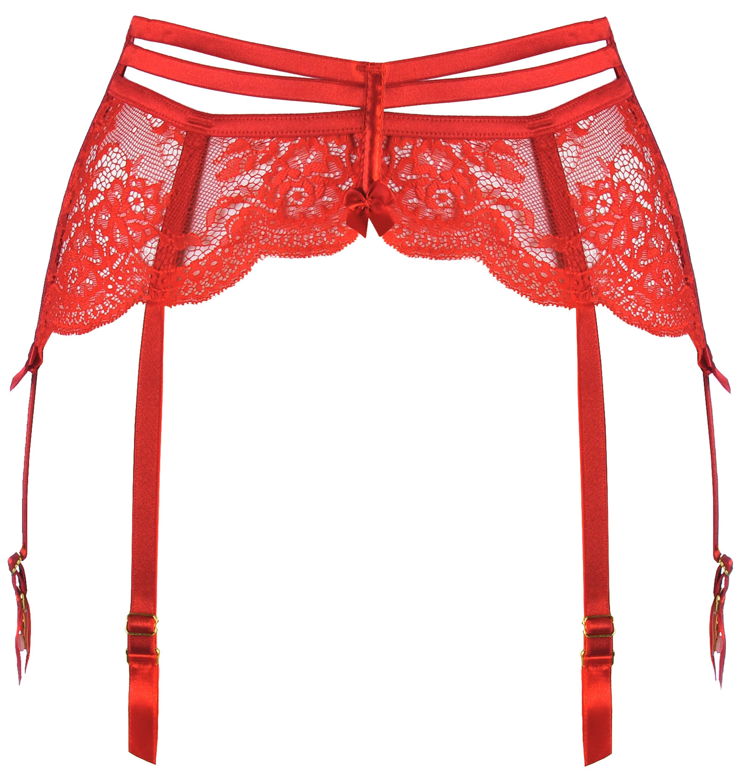 Axami Strapshalter, Strumpfgürtel mit filigraner Spitze mit transparentem Tüll, Blumenmotiv und Riemchen Axami Strapshalter, Strumpfgürtel mit filigraner Spitze mit transparentem Tüll, Blumenmotiv und Riemchen