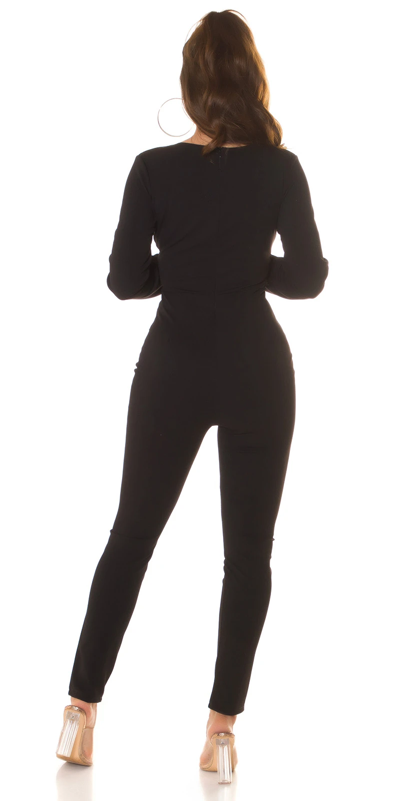 Chic Uni V-Neck Long Jumpsuit