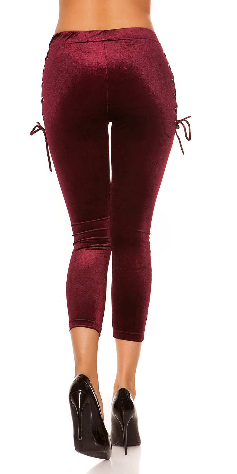 Smat Optik Leggings mit Cutout und Deko Schnürung