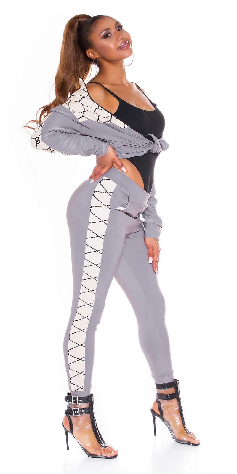 Bicolour Training Sport Anzug mit Kontrast Muster Bicolour Training Sport Anzug mit Kontrast Muster