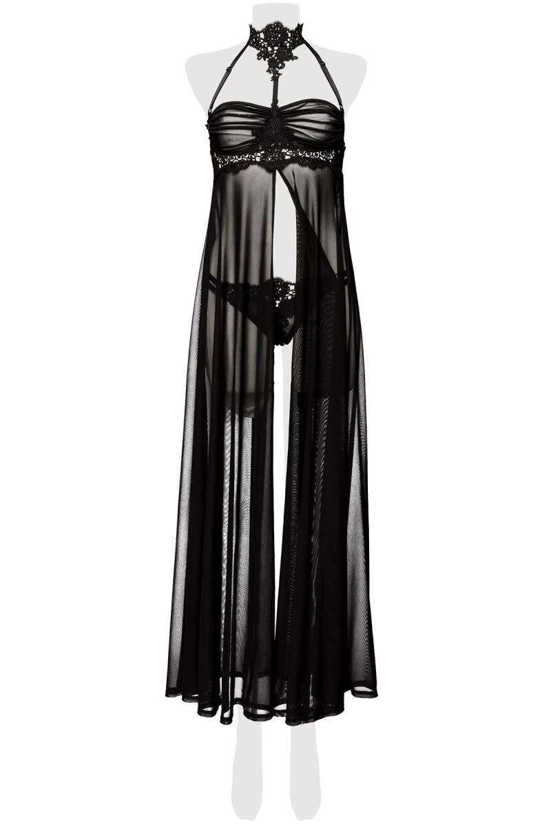 Langes transparentes Negligee von Grey Velvet