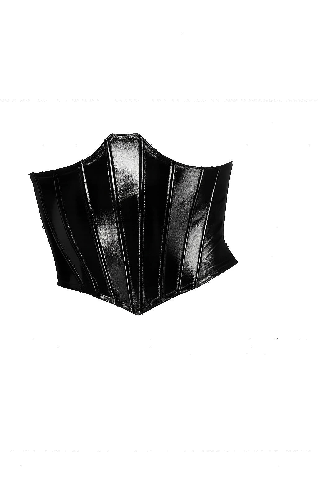 Lack Korsett F211 mit Reißverschluss & Rückenschnürung figurformendes Kunstleder-Korsett mit 10 Stützstäbe Kinky Burlesque Clubwear