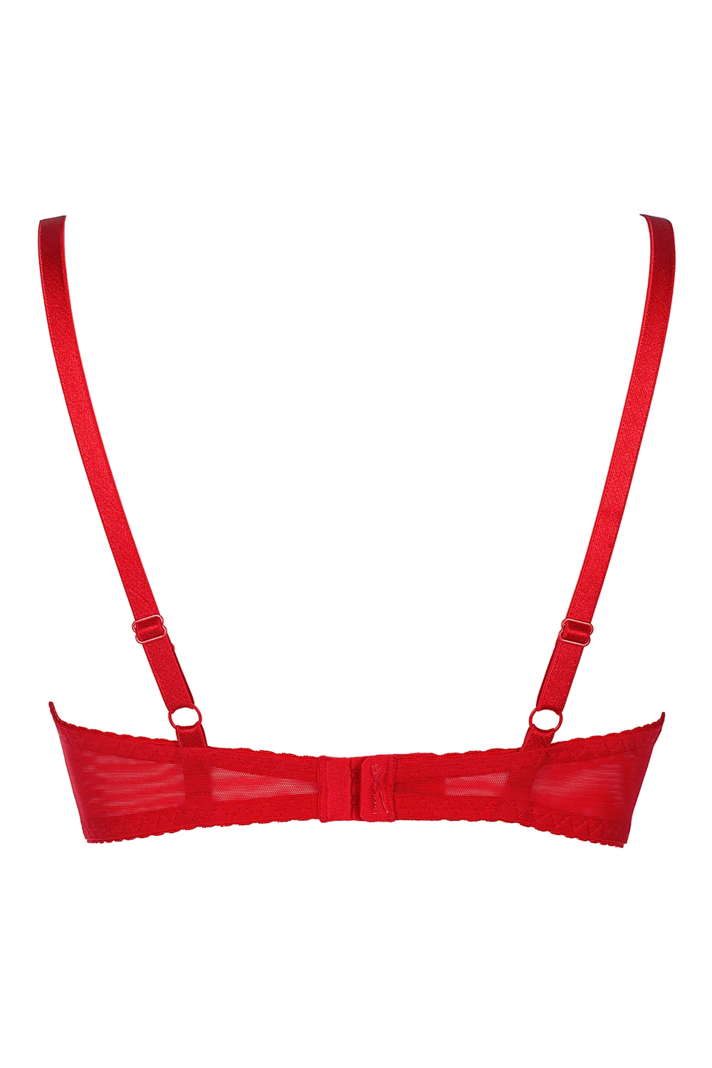 Axami roter Bügel-BH mit verführerischen Bänder am Dekoltee Axami roter Bügel-BH mit verführerischen Bänder am Dekoltee
