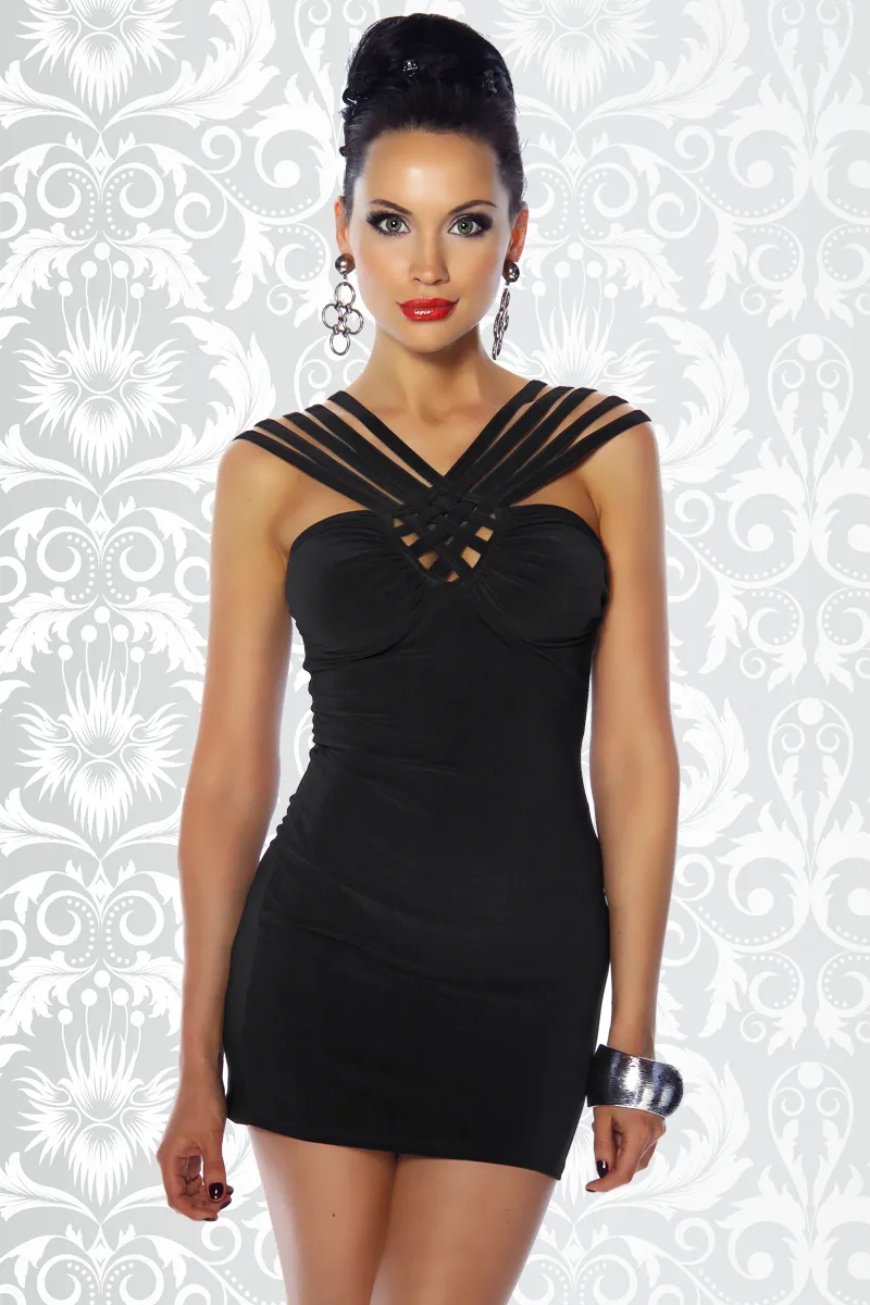 Extravagantes Party-Minikleid mit Mehrfach-Trägern