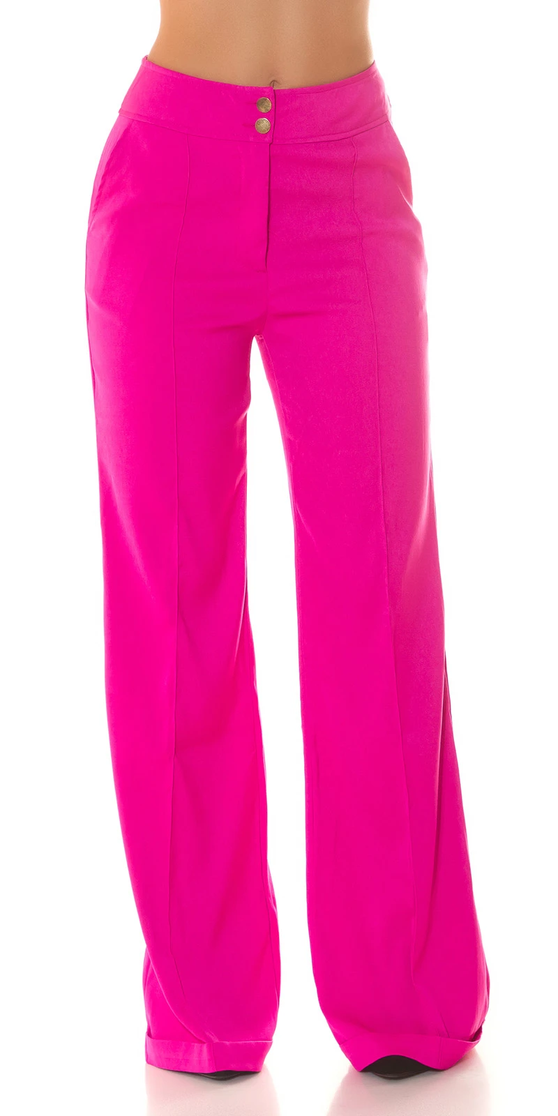 Highwaist Stoffhose Marlene Business Hose mit weitem Bein Schlaghose Bügelfalte und Krempel Highwaist Stoffhose Marlene Business Hose mit weitem Bein Schlaghose Bügelfalte und Krempel
