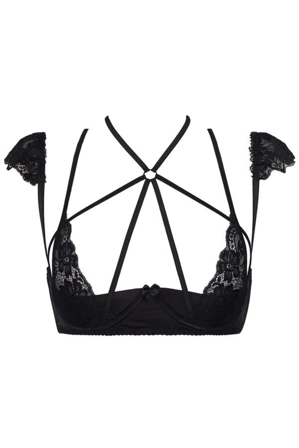 Axami Erotischer Neckholder-Bügel-Hebe-BH Bondage Look am Hals