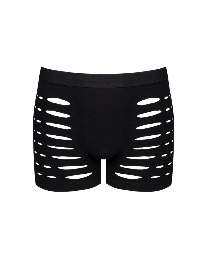 Obsessive Schwarze Radlerpants mit aufregenden Cut-outs auch über dem Po. Mit bequemem Bundgummi und rundum weich und elastisch für vollen Komfort.