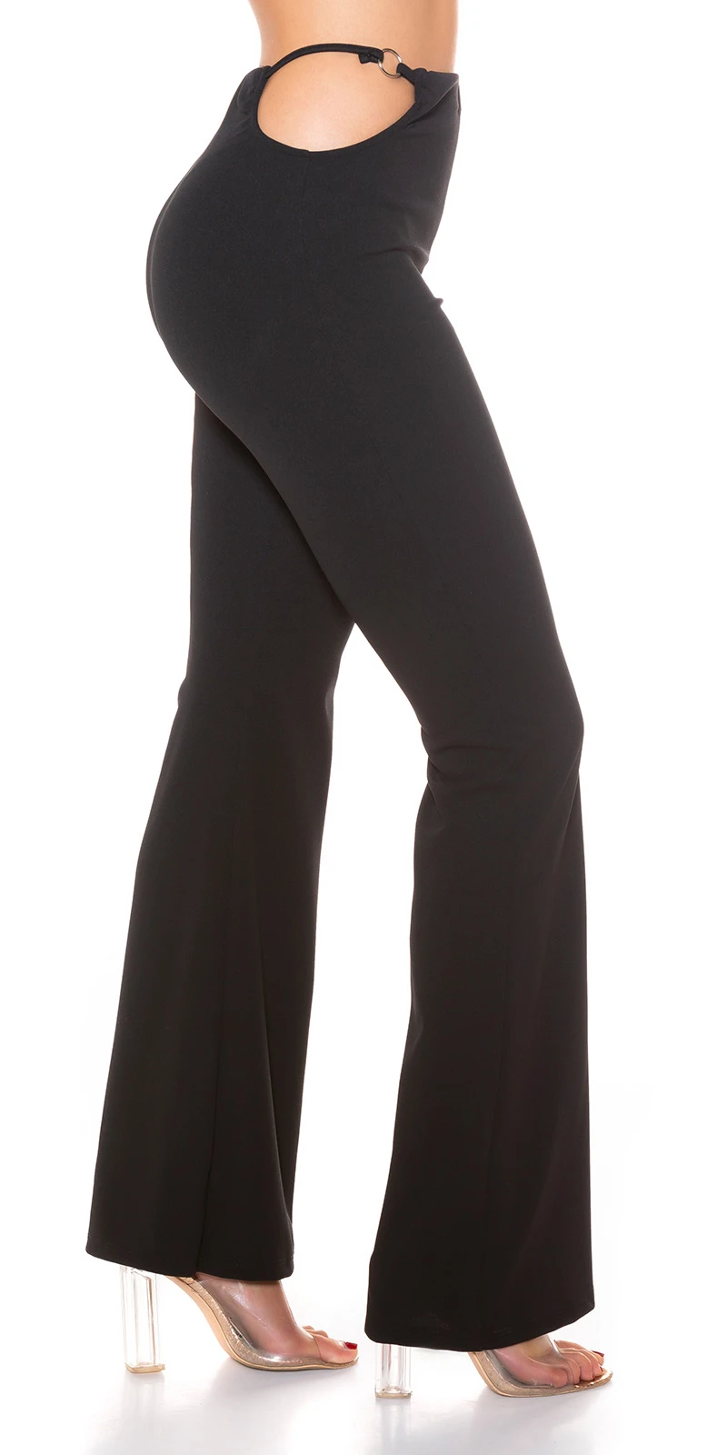 Uni High Waist Hose mit sexy Hüft Cutout Uni High Waist Hose mit sexy Hüft Cutout