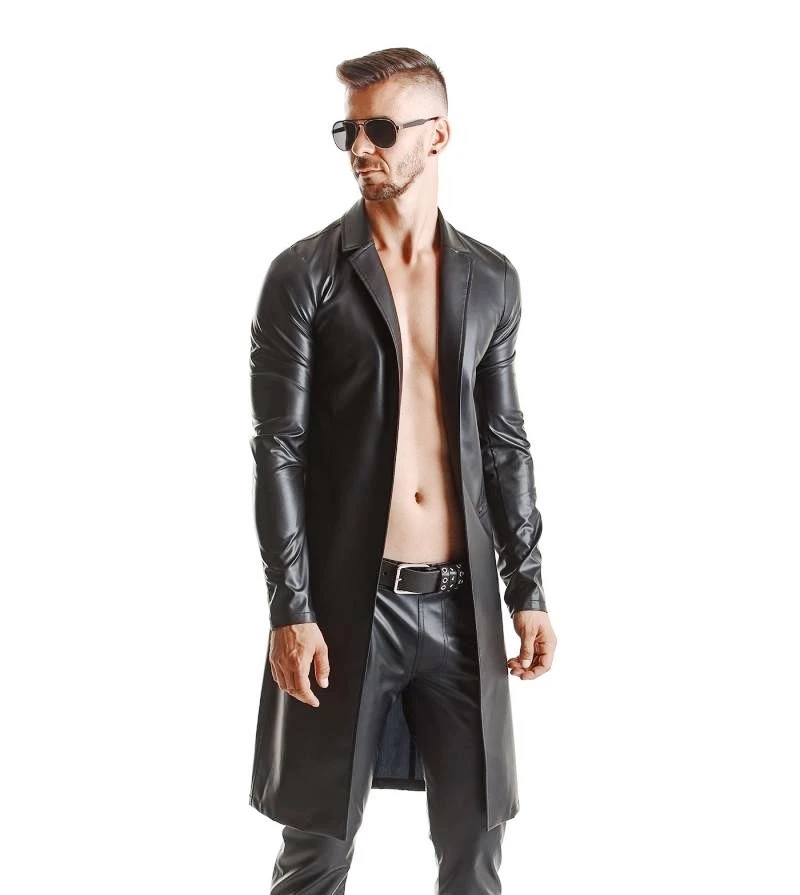 Herren Mantel lang ohne Verschluss von Regnes Fetish Planet