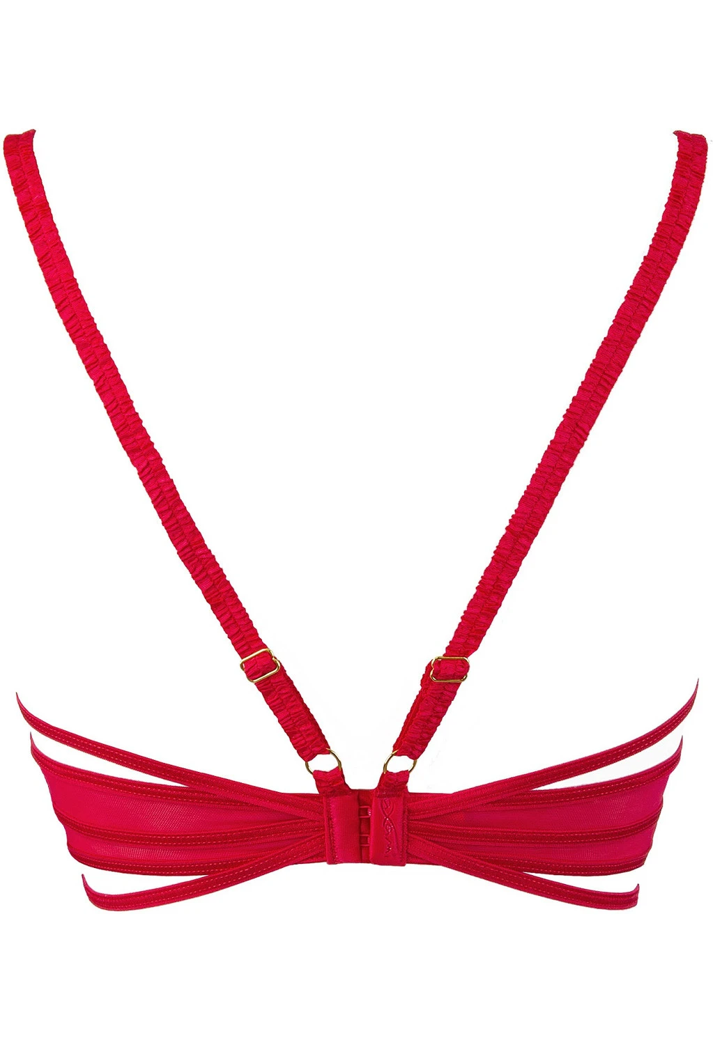 Axami Bustier Peek-a-boo mit offenen Cups und pinker Spitze