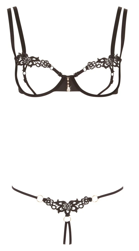 Cottelli LINGERIE BH Set mit edler Stickerei und Strassdetails
