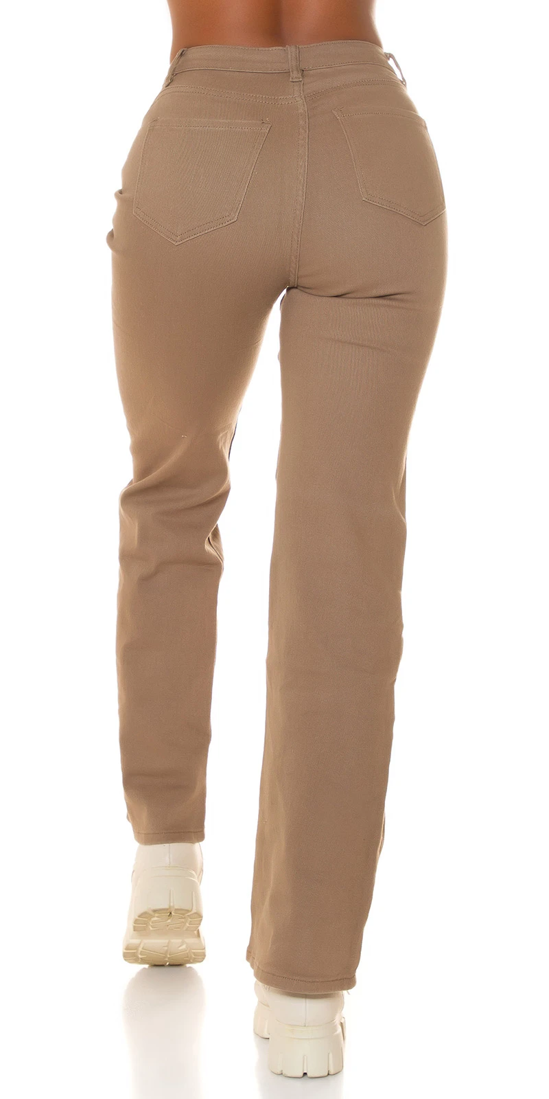 High Waist Bootcut Damen Jeans Denim Uni Hose mit Schlag High Waist Bootcut Damen Jeans Denim Uni Hose mit Schlag