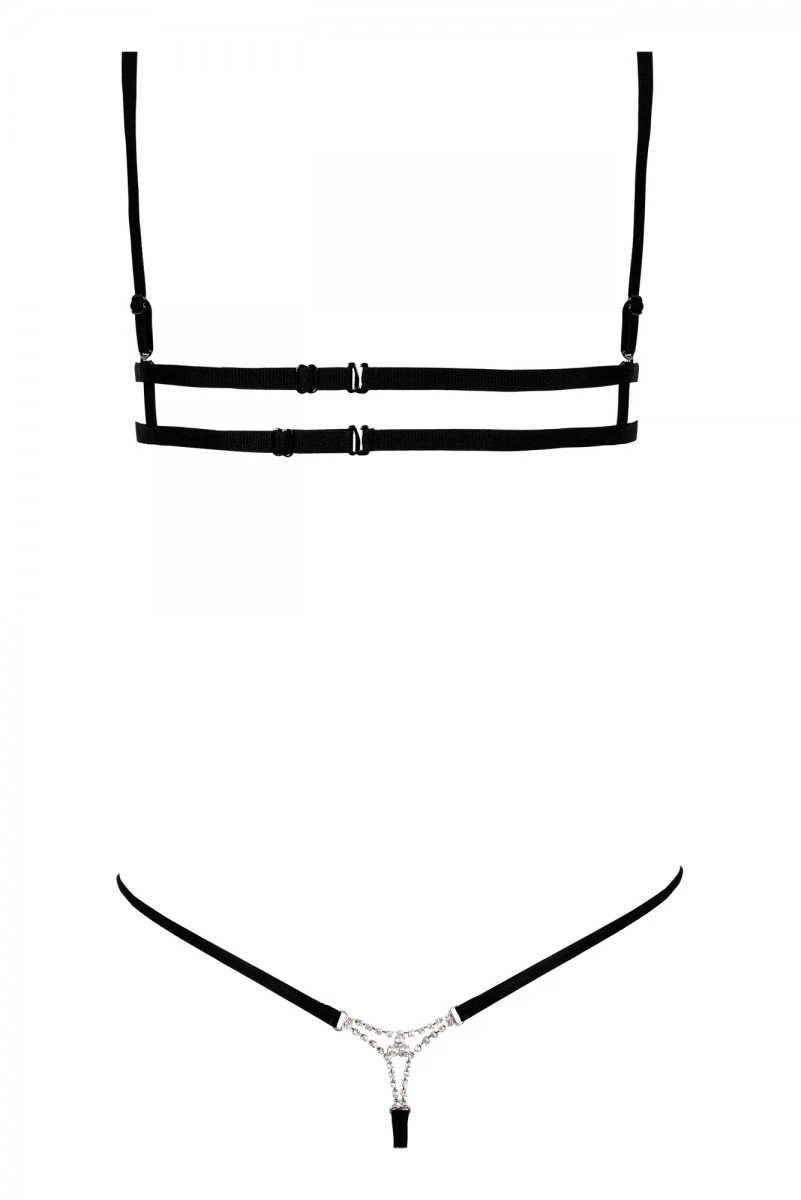 Dessous Set mit Strass-Steinen verziert Dessous Set mit Strass-Steinen verziert