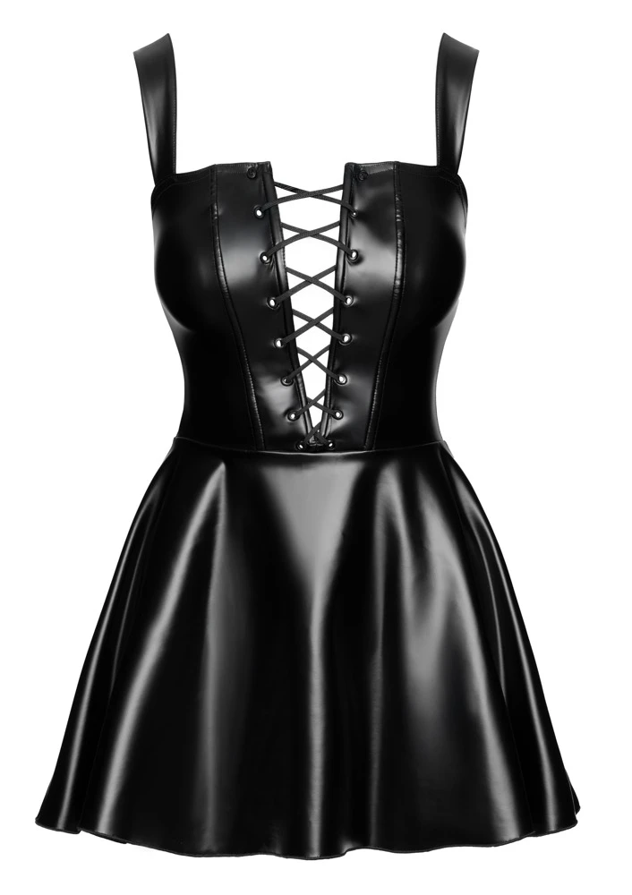 Noir Kleid Schnürung S