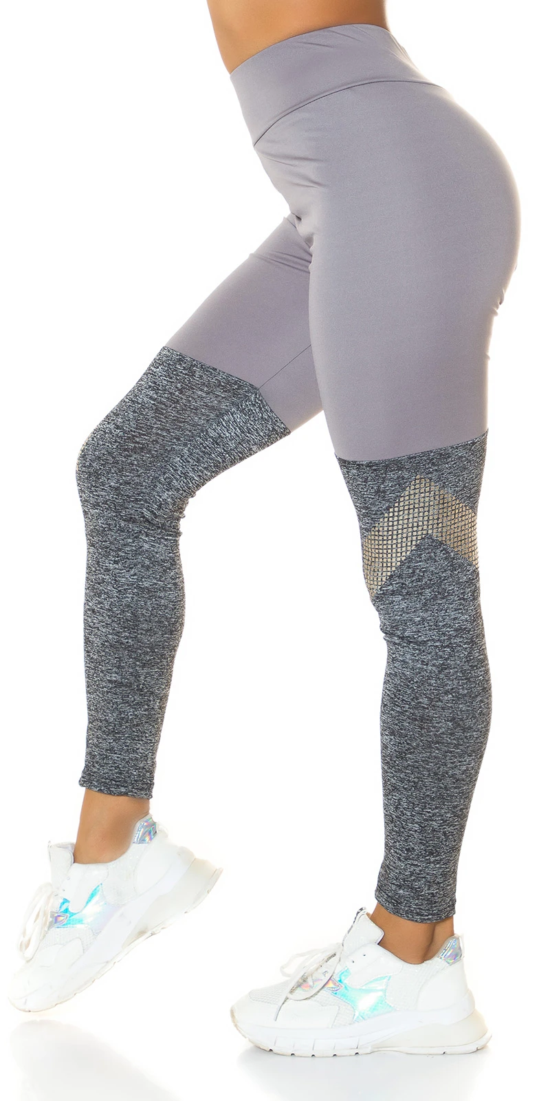 Workout High Waist Sport Leggings mit Overknee-Effekt Workout High Waist Sport Leggings mit Overknee-Effekt