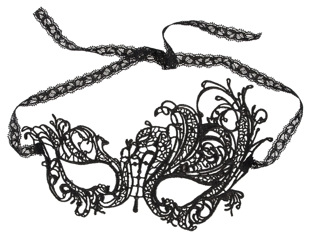Maske filigran, asymmetrischer Stickerei, Augenmaske, Spitzenband zum Binden, Kostümparty oder Rollenspiel