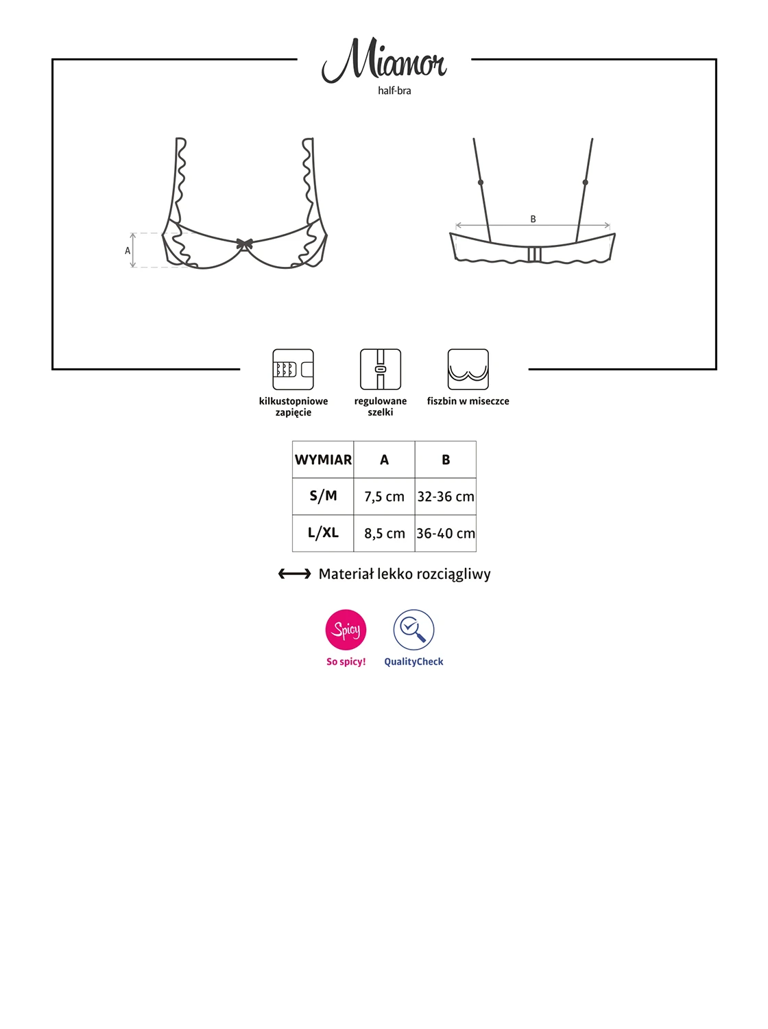 Verführerischer Halb-BH Push up von Obsessive Verführerischer Halb-BH Push up von Obsessive