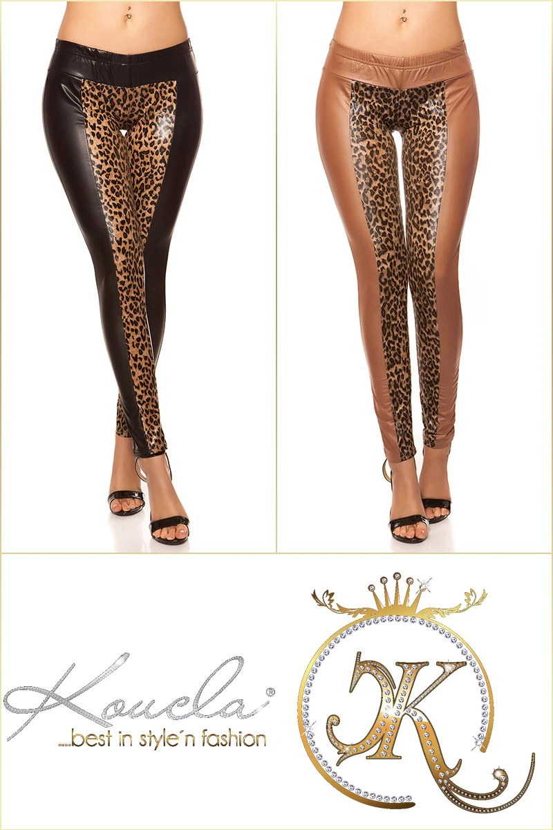 Leo Leggings Glanz Optik Party Leo Leggings Glanz Optik Party