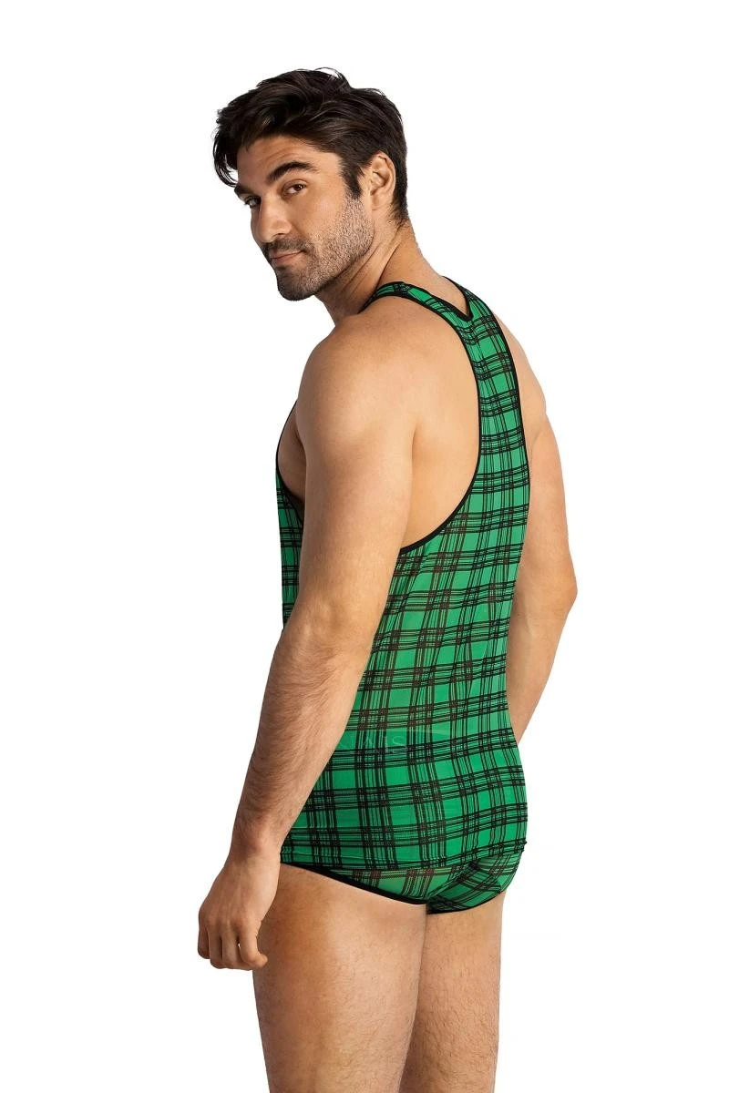 Herren Tank Top 053490 transparent mit Karo Muster von Anais for Men