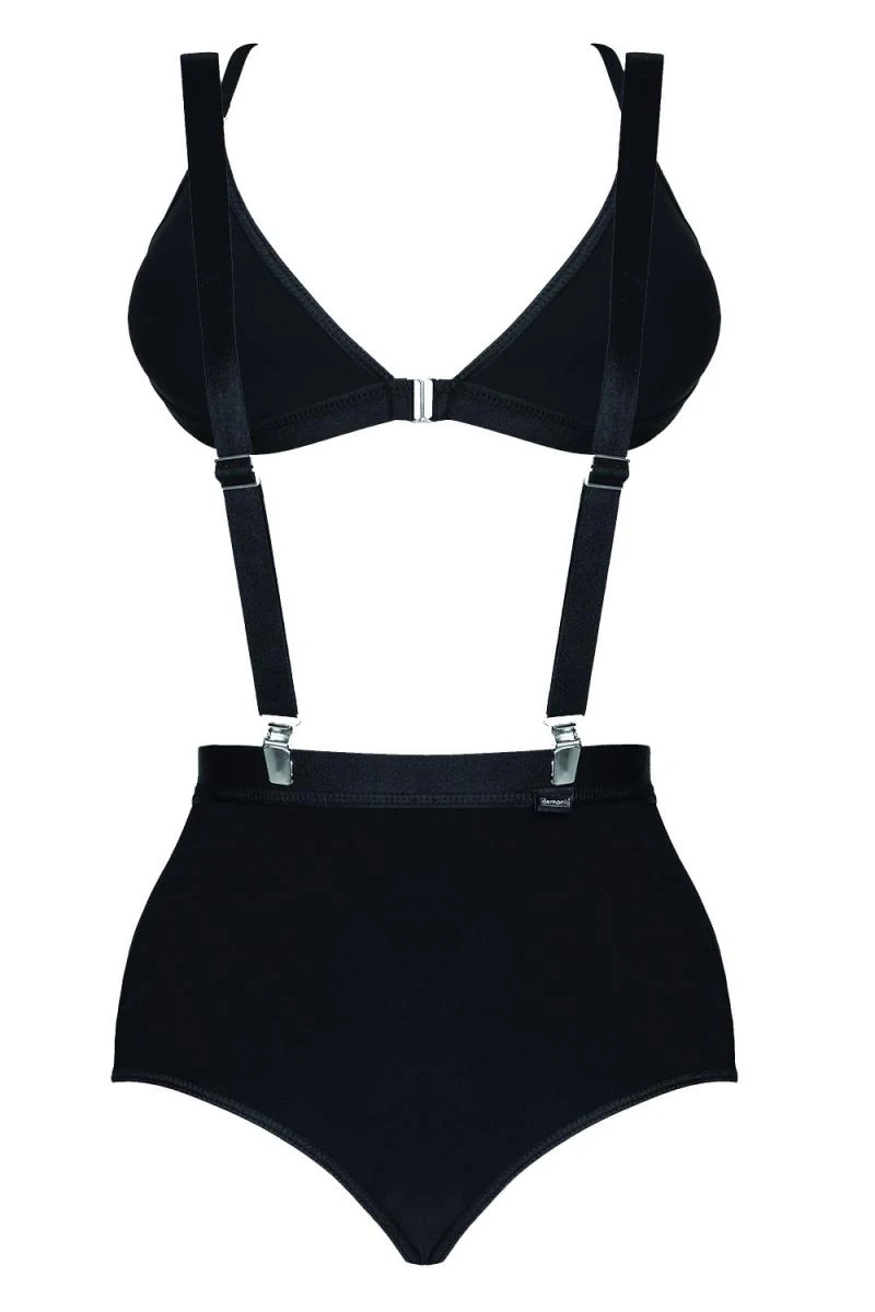 Sexy Dessous Set BH, Panty und Hosenträger LX Collection