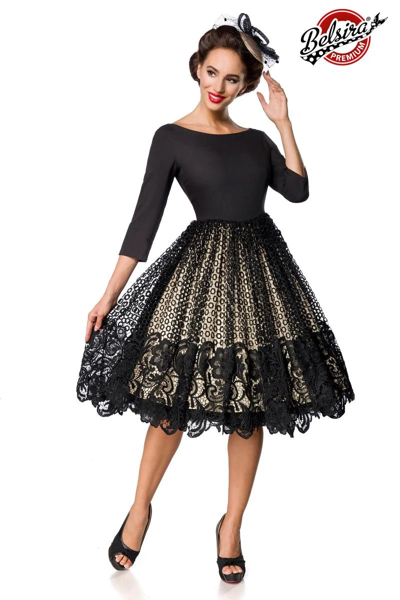 Retro Spitzen-Swingkleid