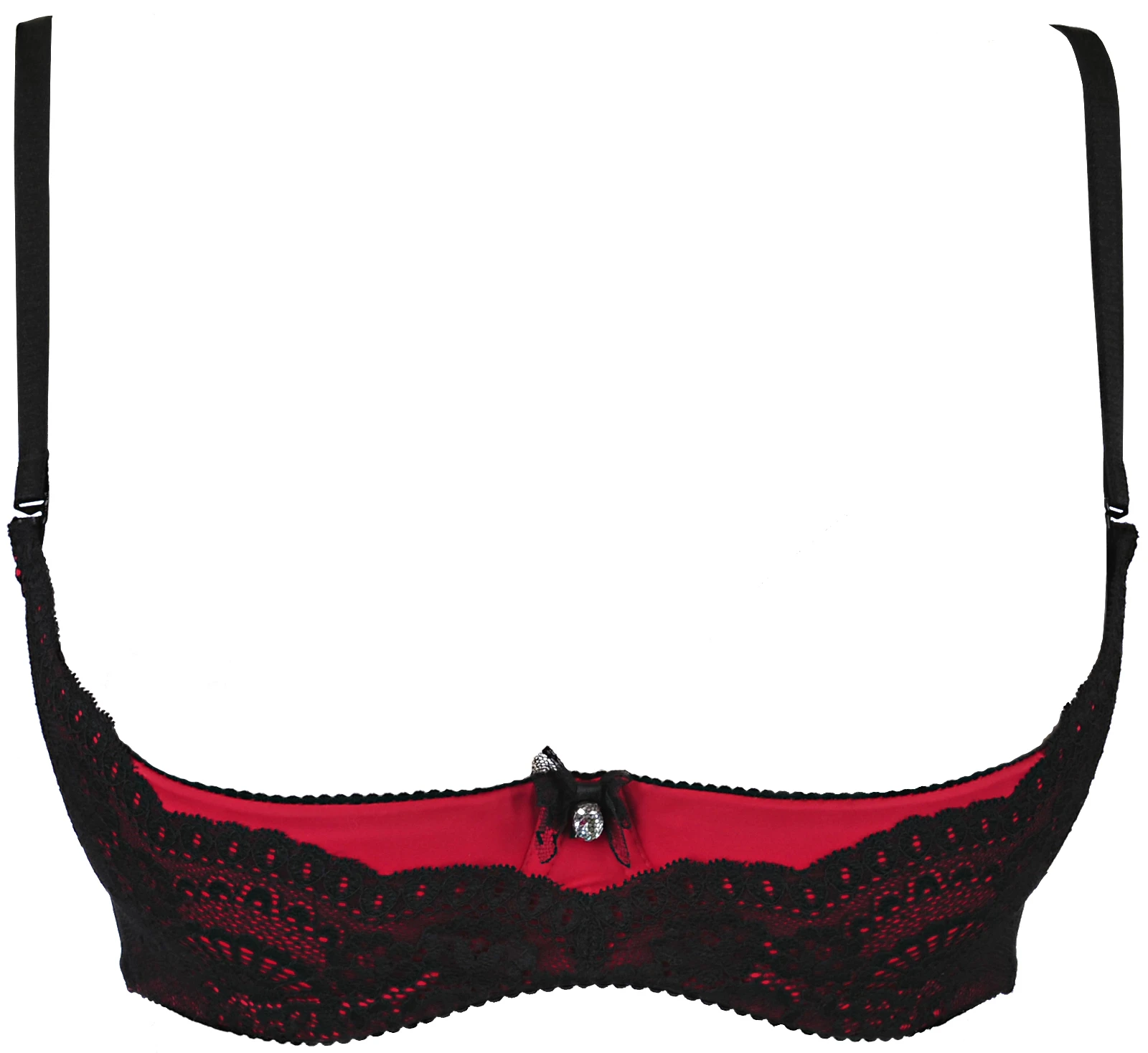 Axami roter Hebe BH mit schwarzer orientalischer Spitze Axami roter Hebe BH mit schwarzer orientalischer Spitze