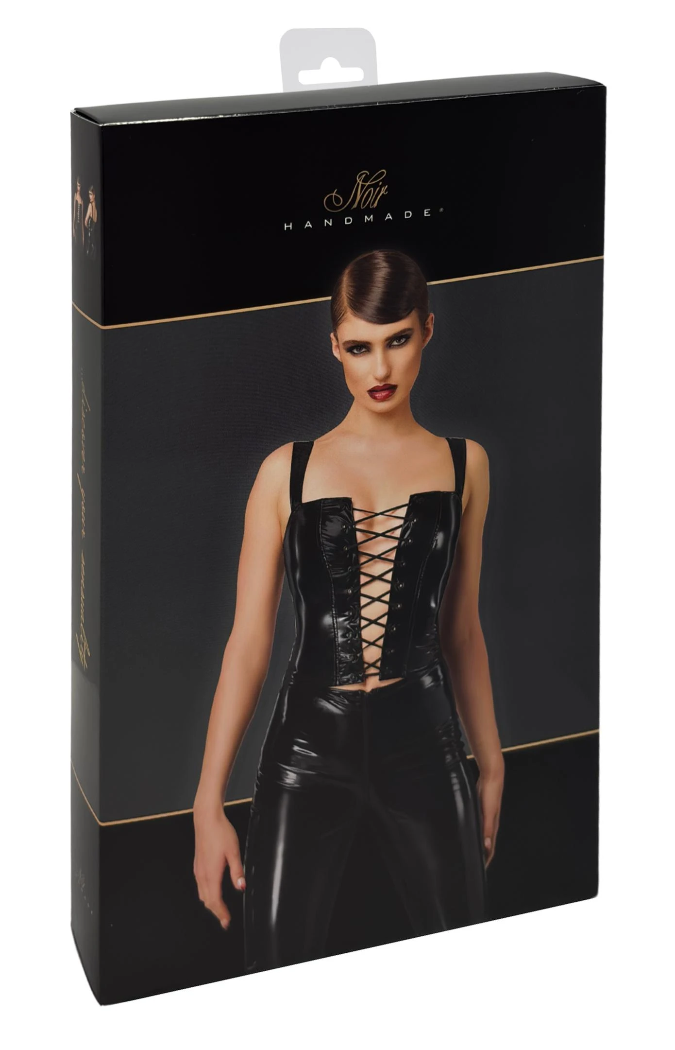 F379 Dominae Lack Corset Top