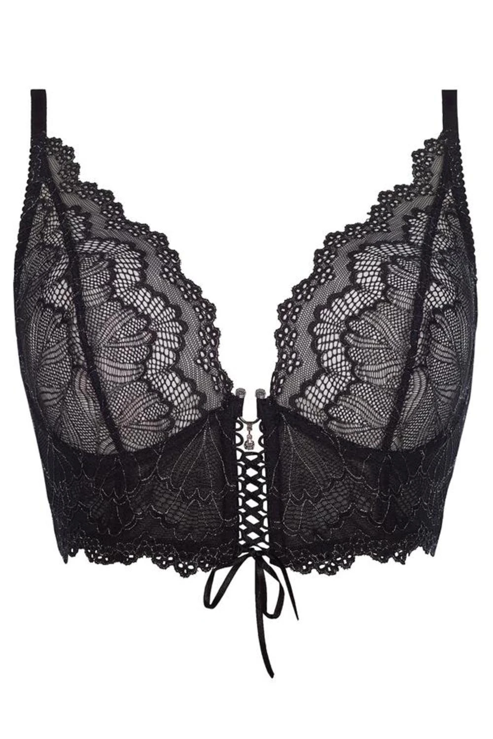 Axami Extravagantes Bustier Halb Corsett mit seidig glatter Spitze und Schnürung