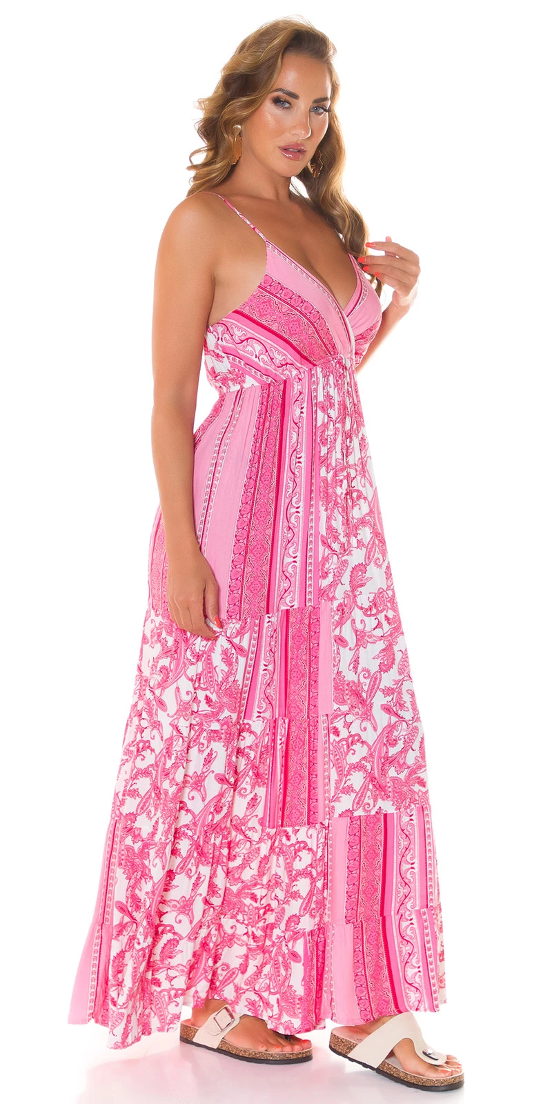 Sexy Koucla Musthave Maxikleid mit Patchwork-Print Sexy Koucla Musthave Maxikleid mit Patchwork-Print