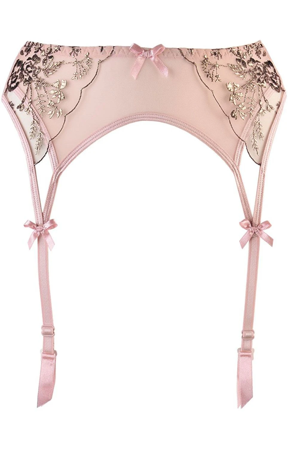 Axami zarter rosaner Strumpfhaltergürtel mit goldener Verzierung Axami zarter rosaner Strumpfhaltergürtel mit goldener Verzierung