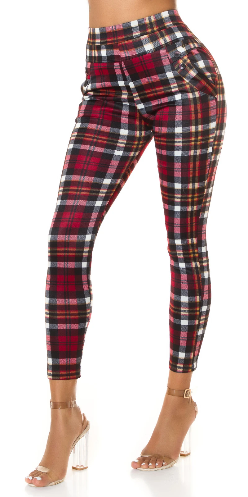 Karo Printed High Waist Business Look Treggings Karo Printed High Waist Business Look Treggings
