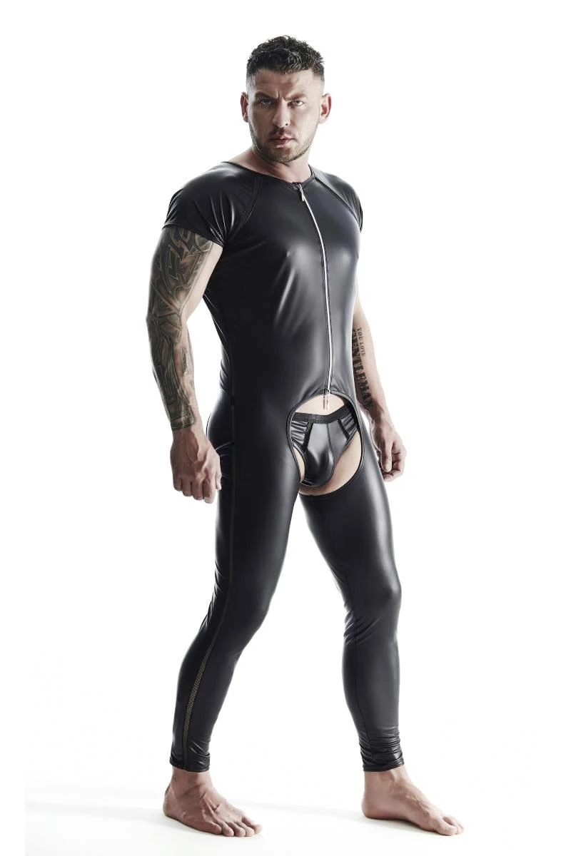 Herren Wetlook Overall OVE001 ouvert von Regnes Fetish Planet